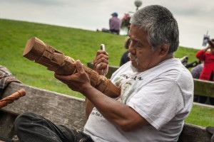 Woodcarver in the park