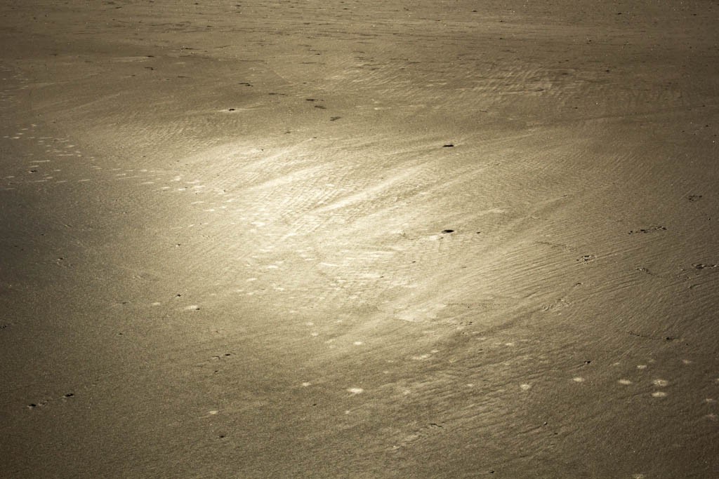 Sunlight reflecting on the sand