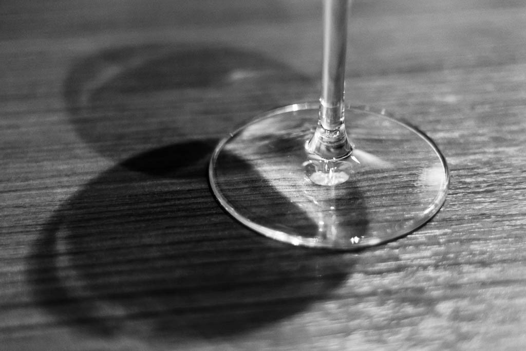 Circles from a wine glass