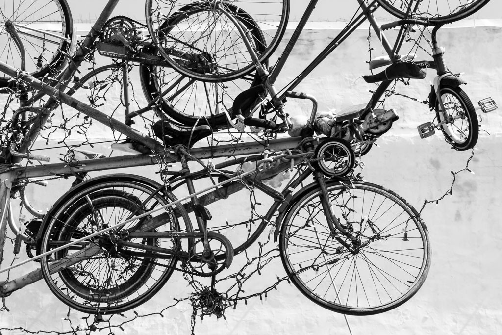 Bicycle art installation