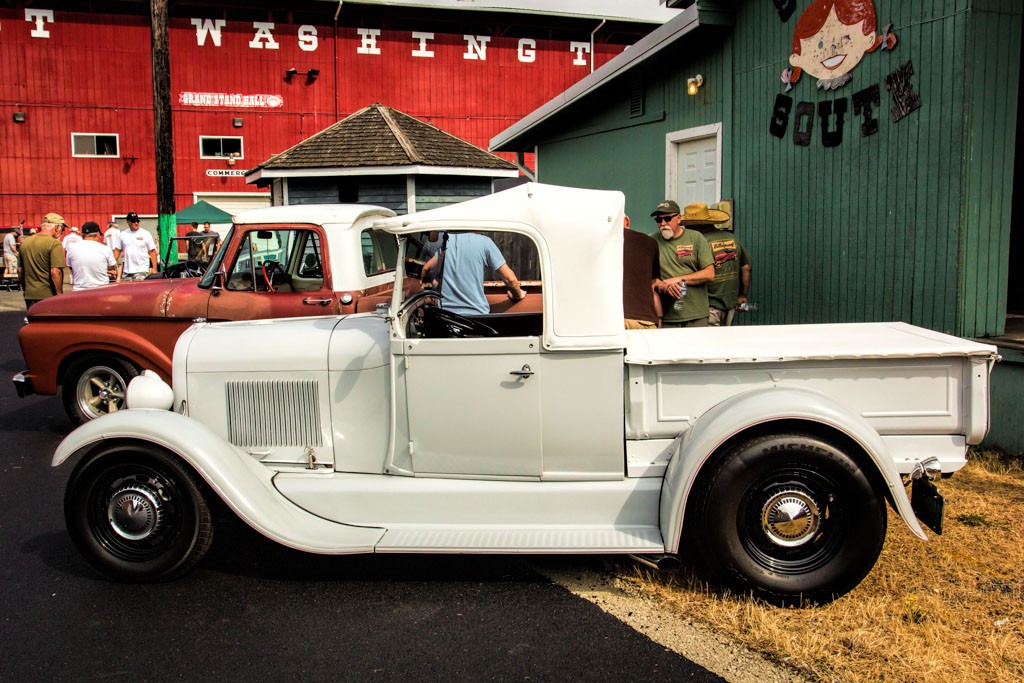 Clean little white roadster pickup