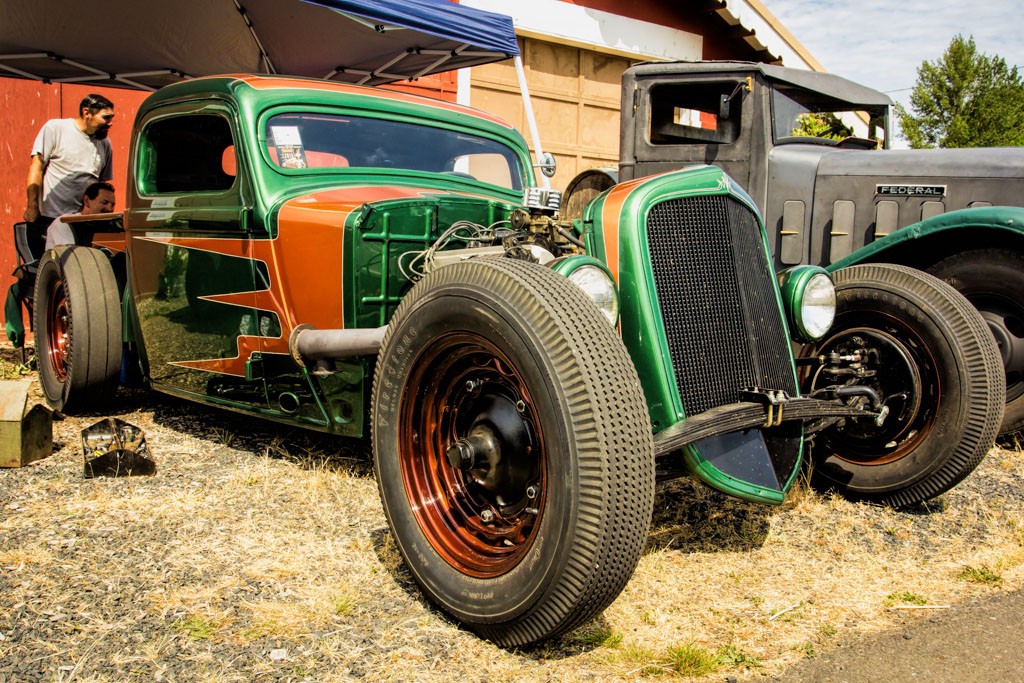 Orange and green. 