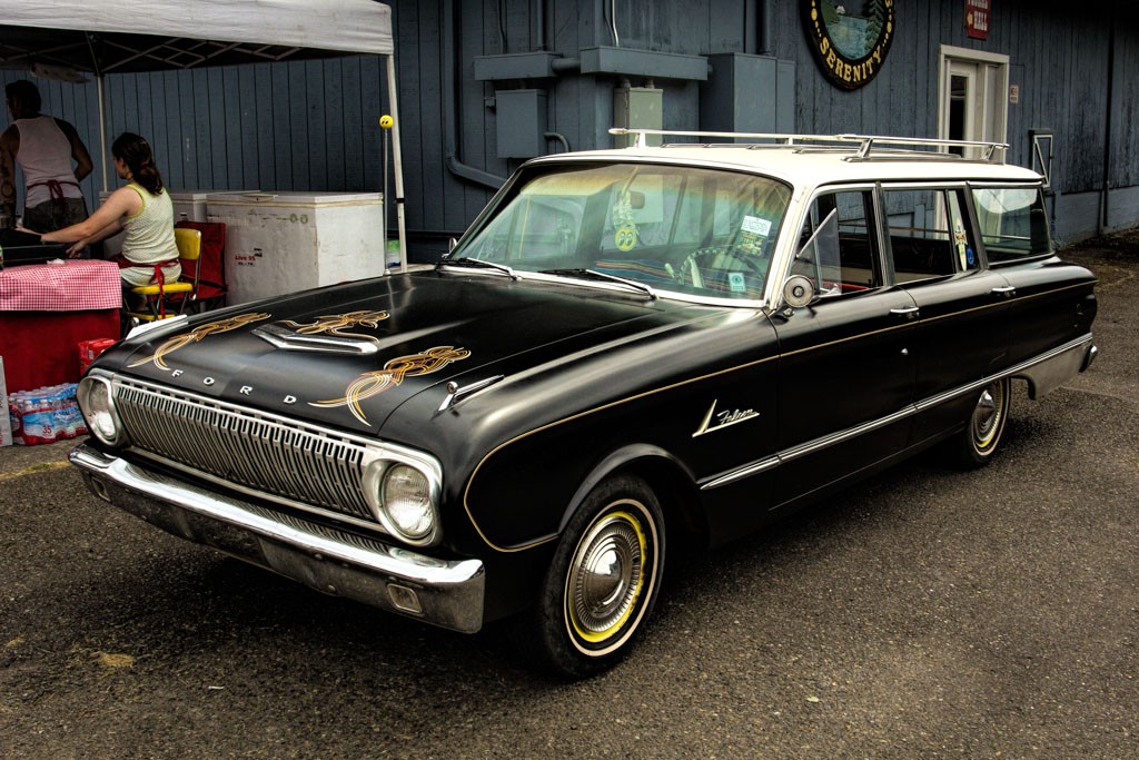 Cool little Falcon wagon with pinstriping all over it