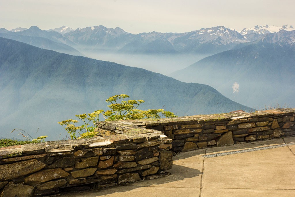 Rock wall at the visitor center