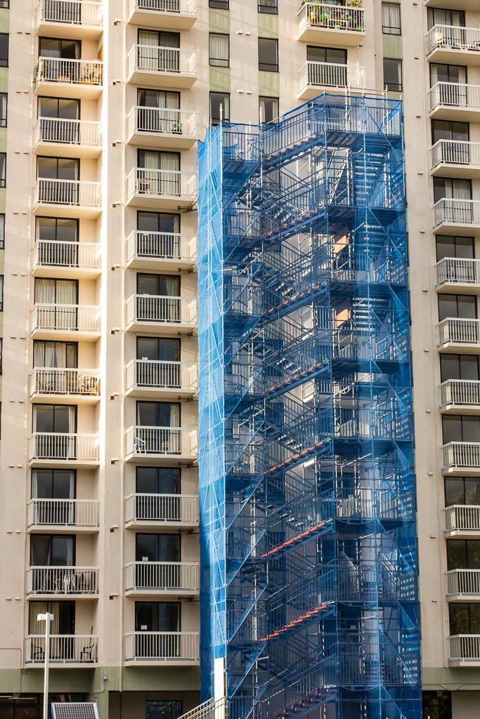 Modern construction scaffolding