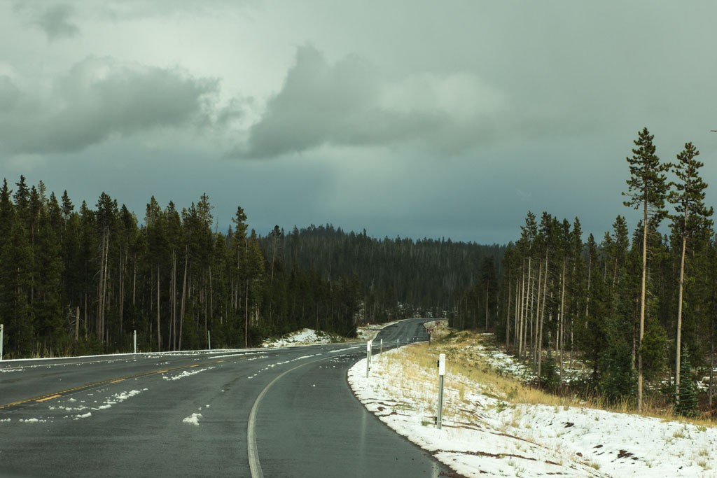 It started snowing on the way back! It's September!!!