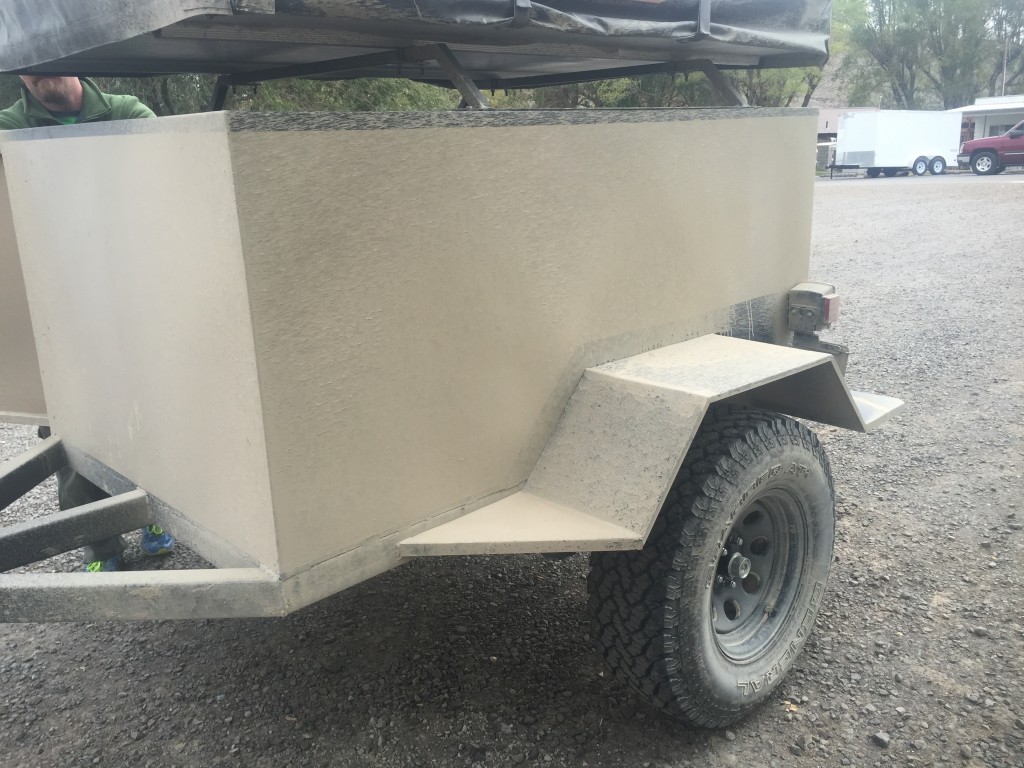 I also unknowingly painted the trailer the exact color of the desert sand. unintentional, but you can't tell how dirty it is!