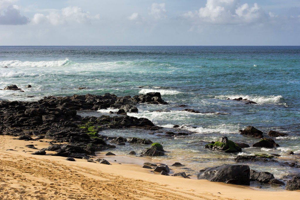 The beach is a lot more rocky than I expected