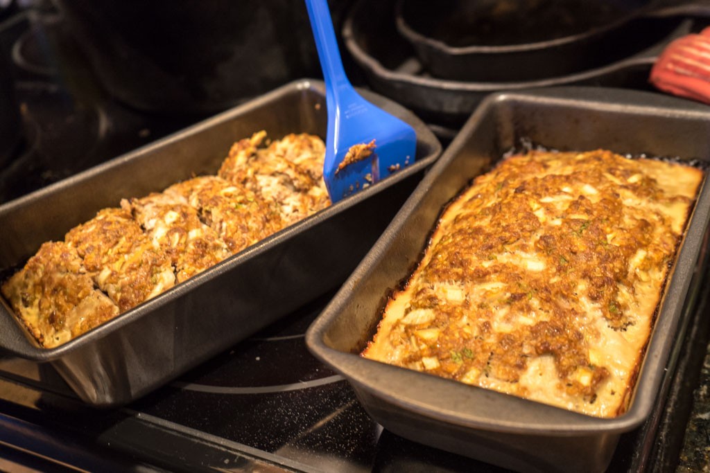 Pans of meatloaf