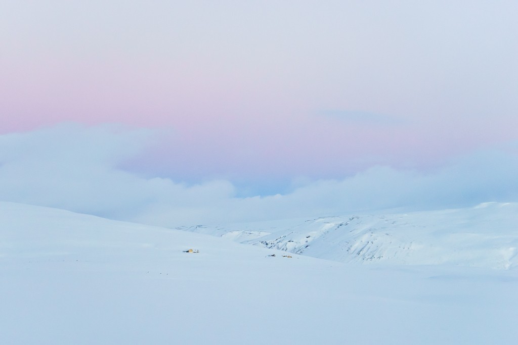 Delicate pink lighting