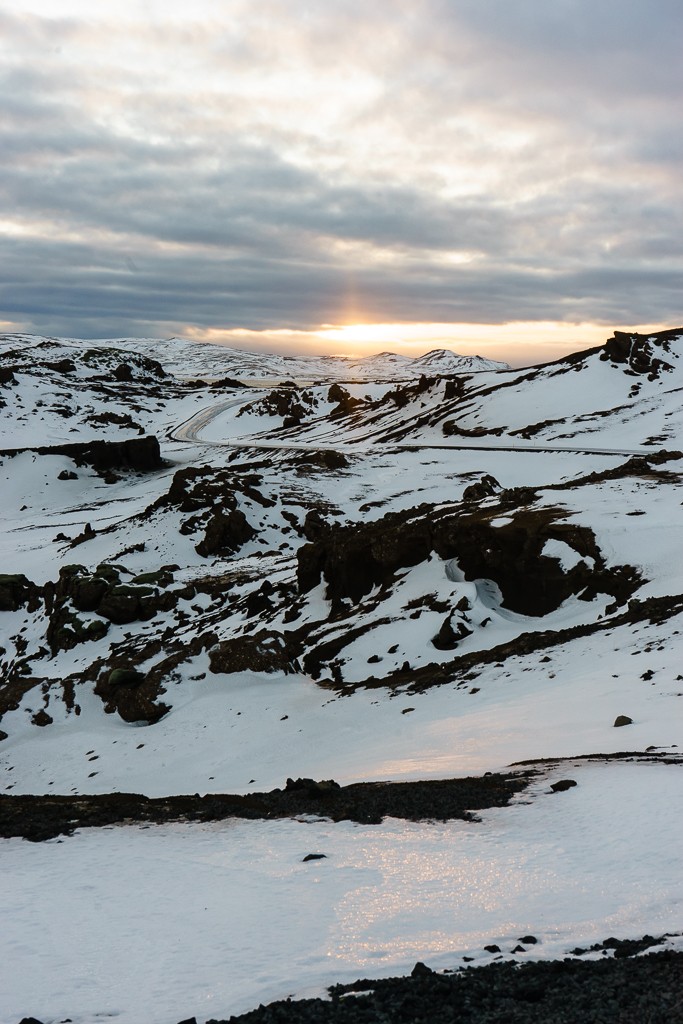 Sunset over the switchbacks...