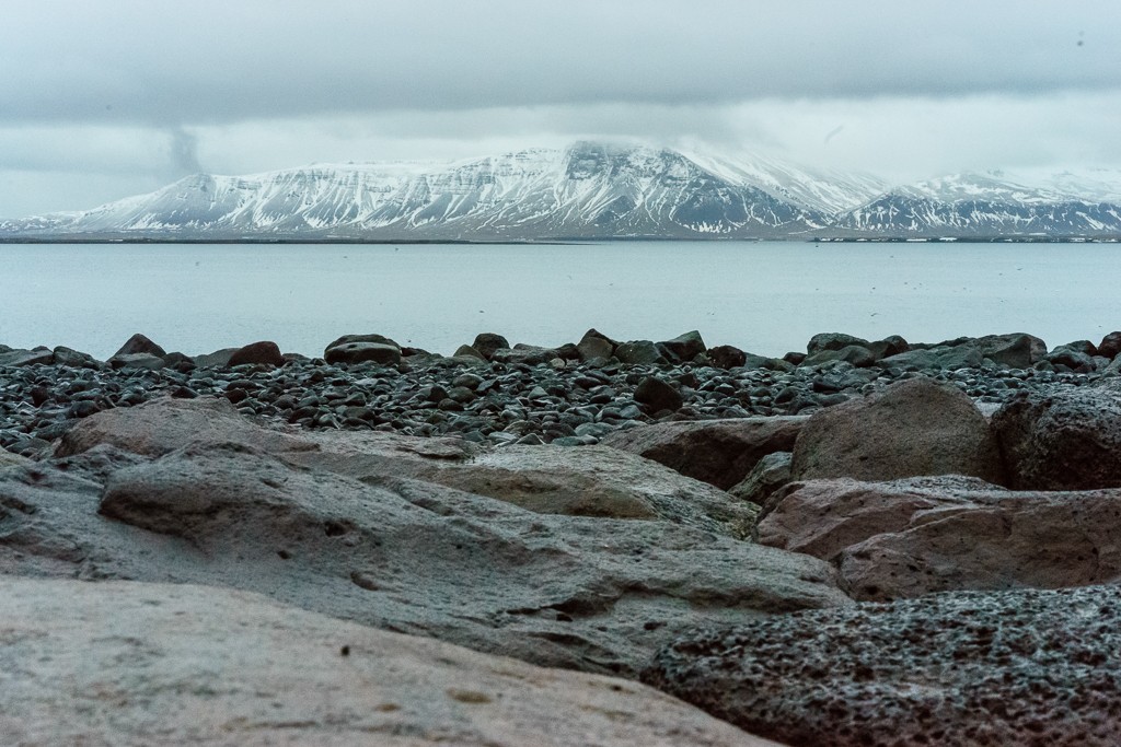 Mt. Esja.  Looks pretty. Apparently hiking here is very popular when it's not covered in snow.