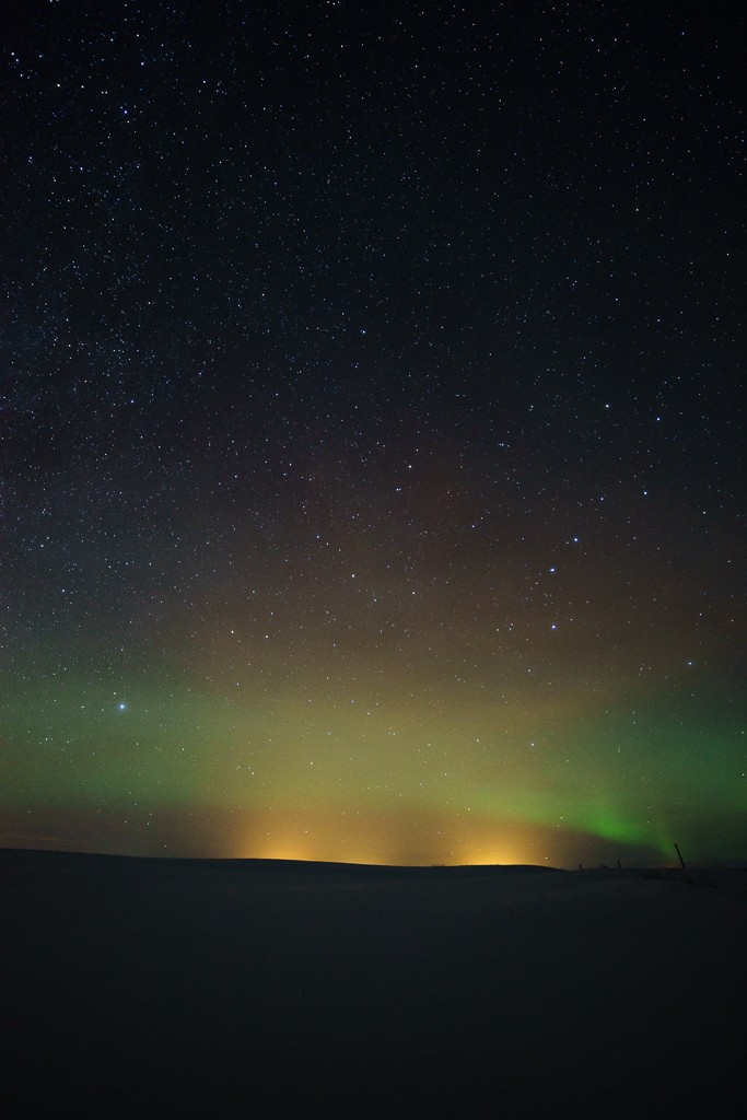 Looks like it was super bright, but it really only shows up that green due to the long exposure on the camera.