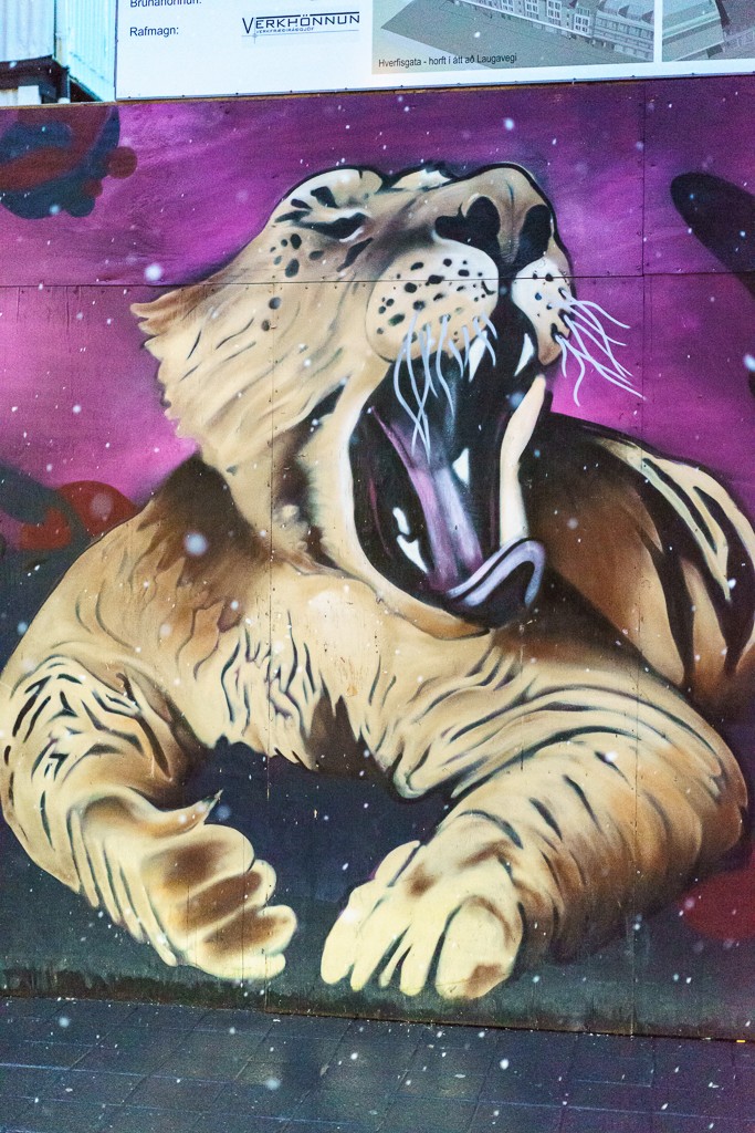 ...and sometimes graffiti is a tiger yawning...