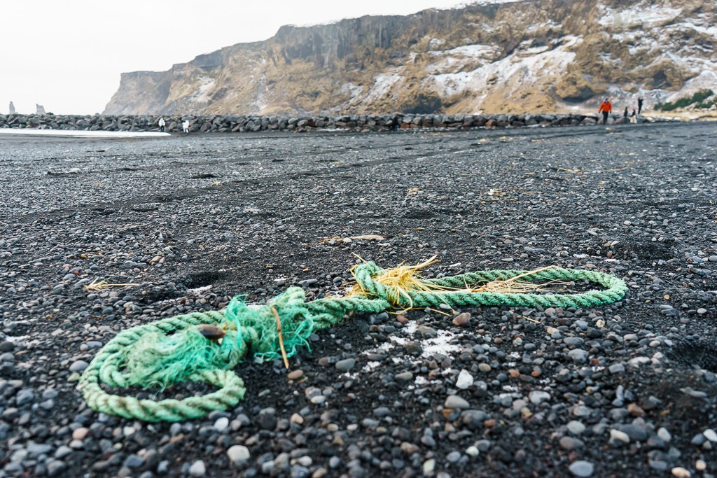 Lots of trash, rope, etc drifts up onto the beaches here. It's a very harsh environment. 