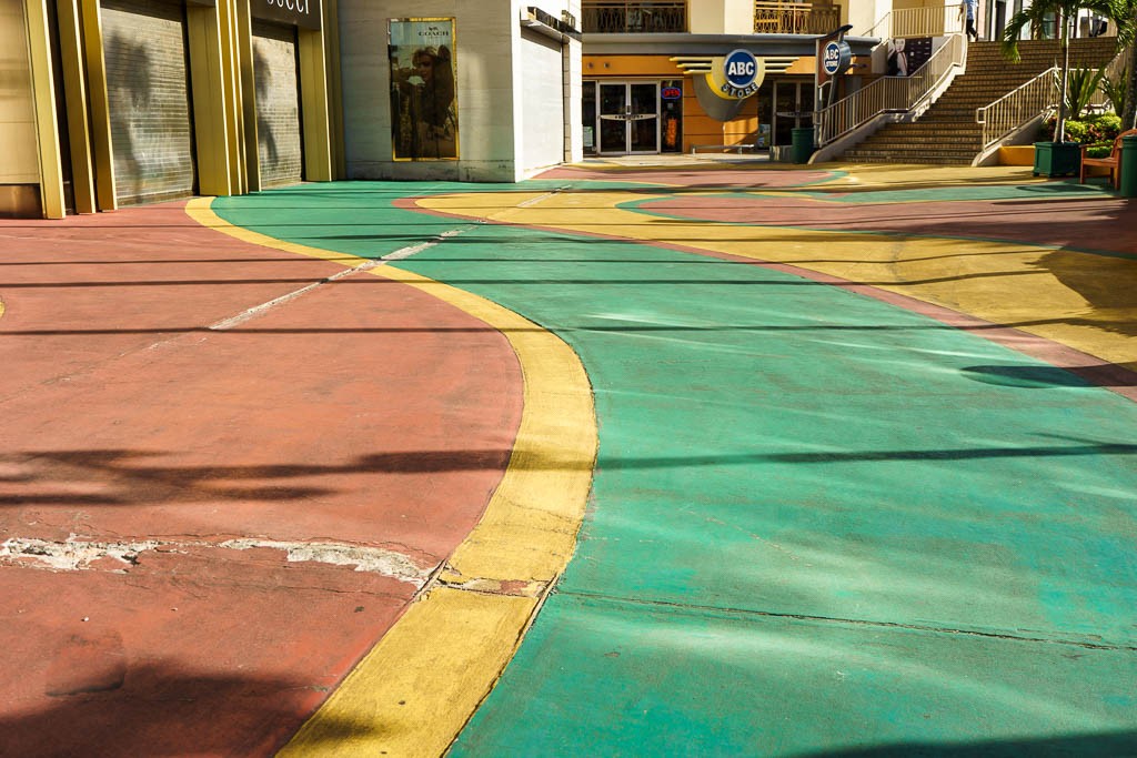 Painted boardwalk