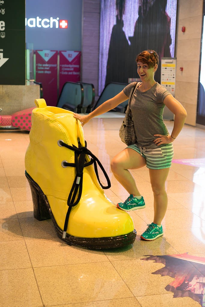 Me with a giant shoe and no dignity left.