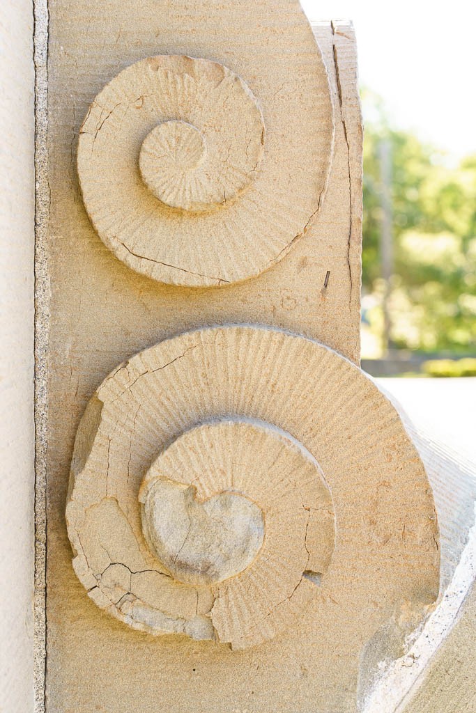 Someone took the time to carve the scrolls into the top of the stairs.