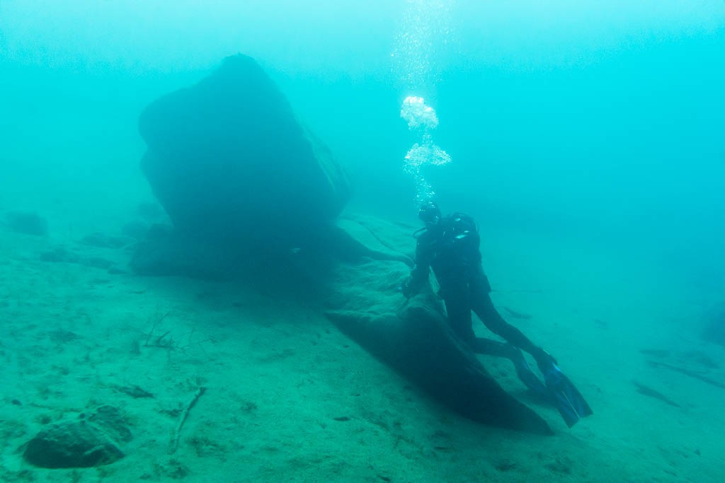 Large boulders scattered about