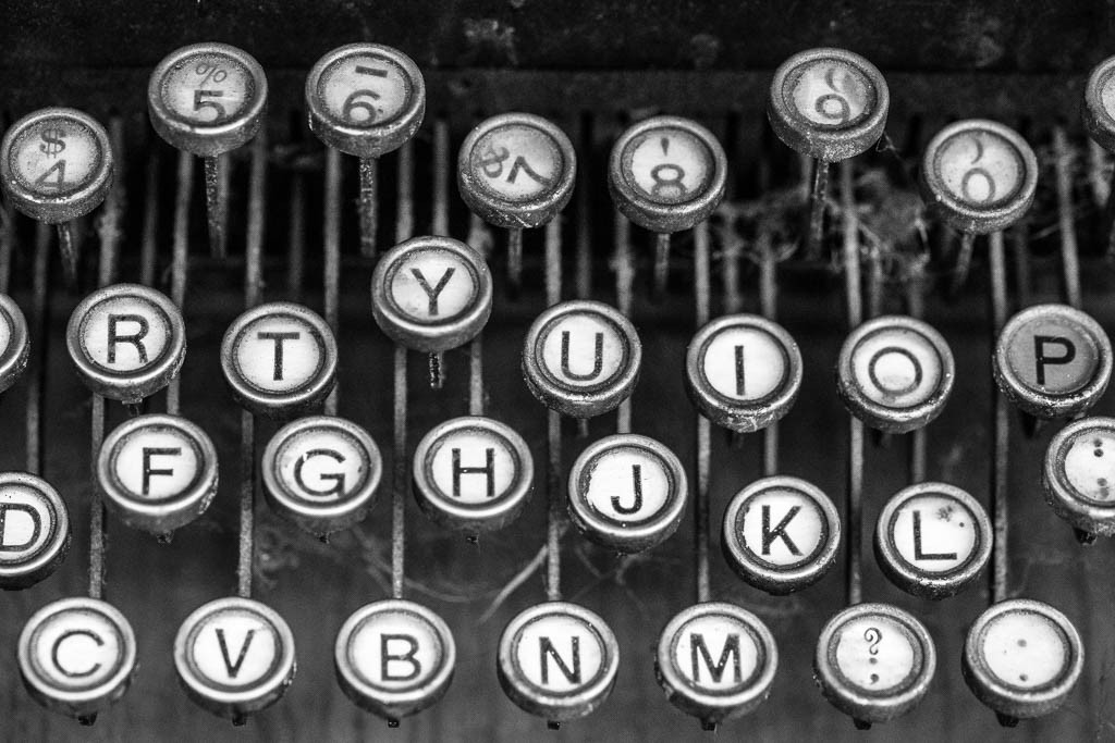 Old typewriter keys