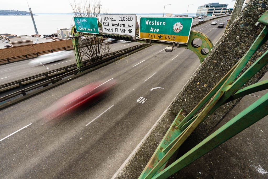 Playing with shutter speed on the highway