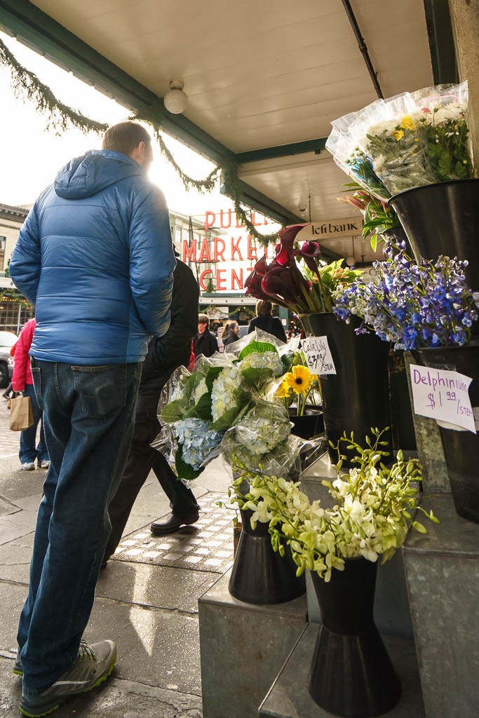 Jason and another flower stand