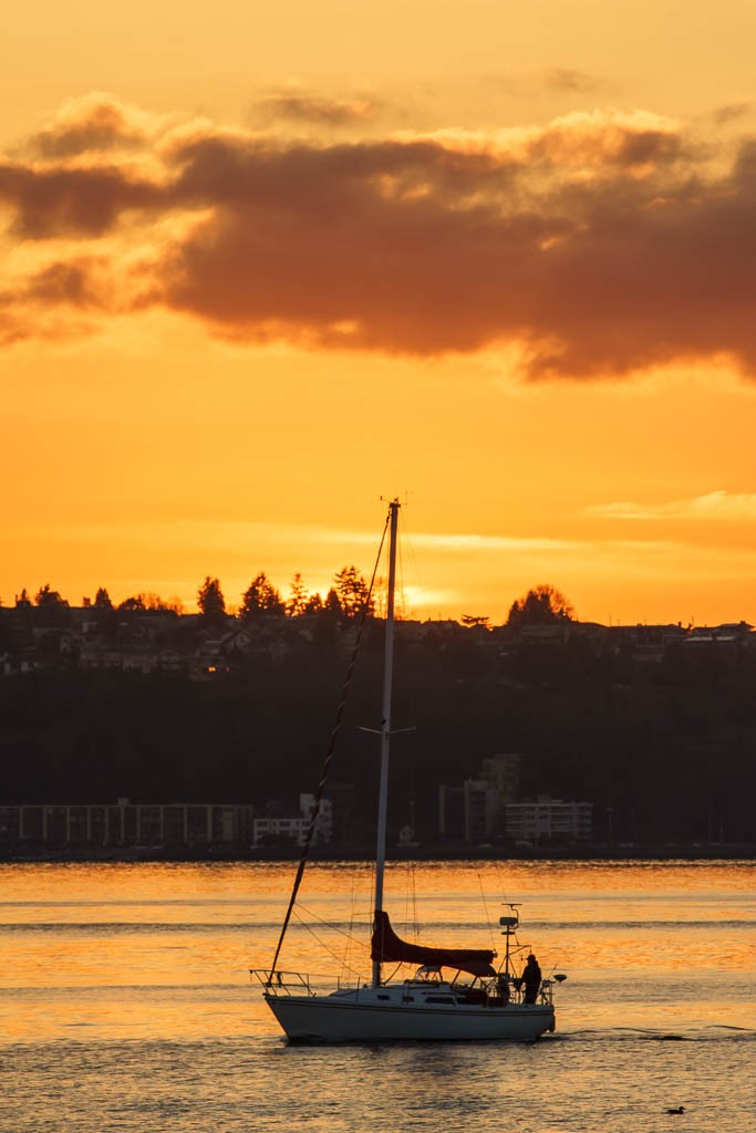 Sailboat at sunset