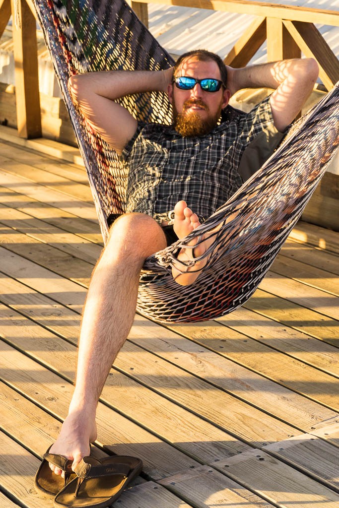 Jason in a hammock