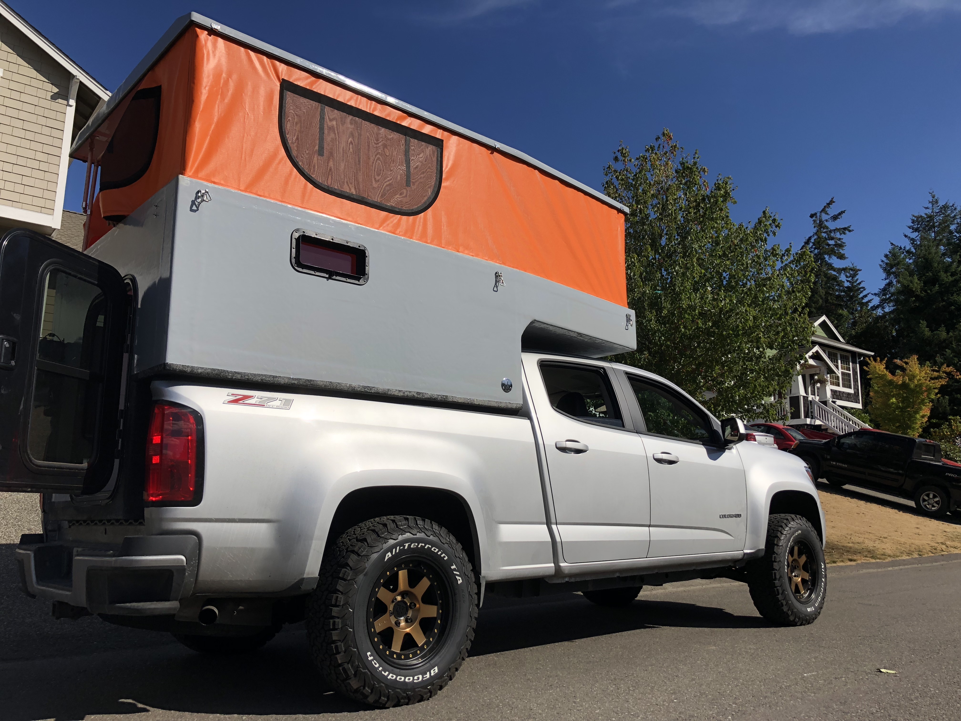 truck bed pop up camper